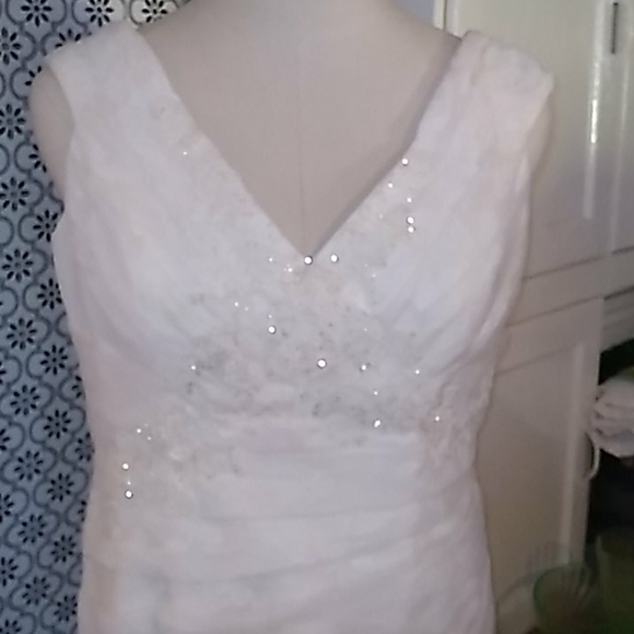 Jewel by Davids Bridal 10 wedding dress 👰 - Picture 7 of 9